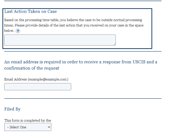 USCIS Outside Normal Processing Request Immigration for Couples